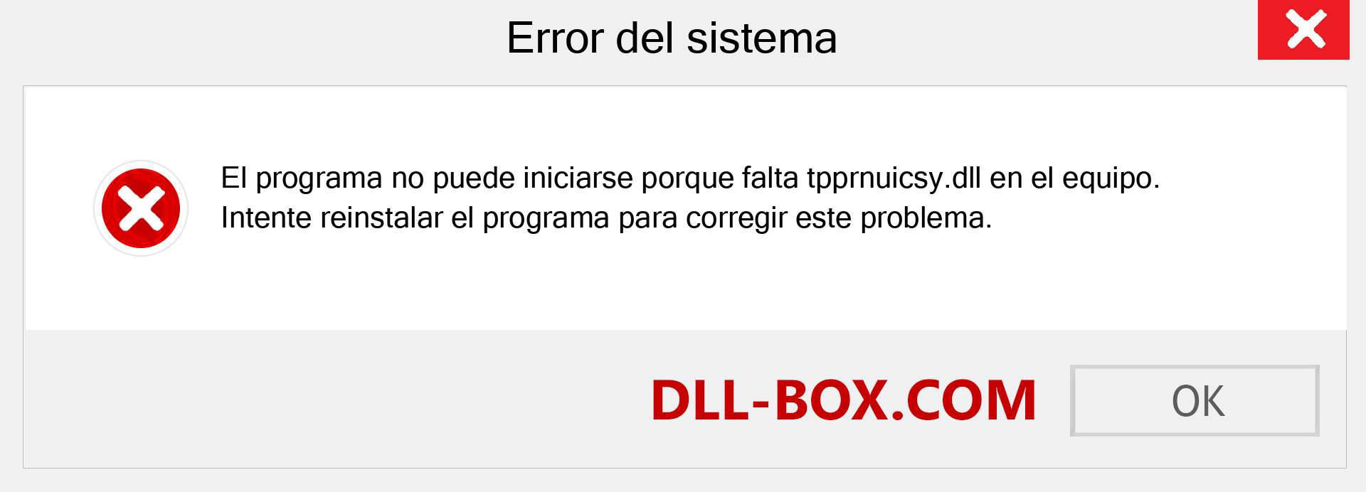 ¿Falta el archivo tpprnuicsy.dll ?. Descargar para Windows 7, 8, 10 - Corregir tpprnuicsy dll Missing Error en Windows, fotos, imágenes